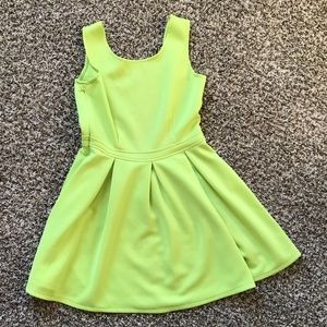 Lime Green Backless Dress